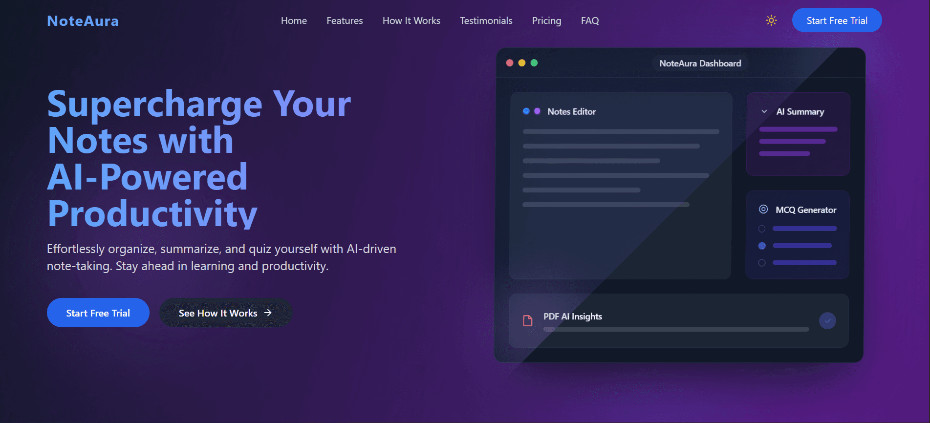 NoteAura — AI Knowledge Platform