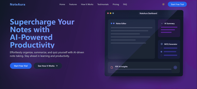NoteAura β AI Note-Taking SaaS